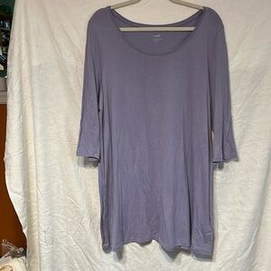 J Jill Pure Jill Ballet-Sleeve Tunic. Size XL. Light purple